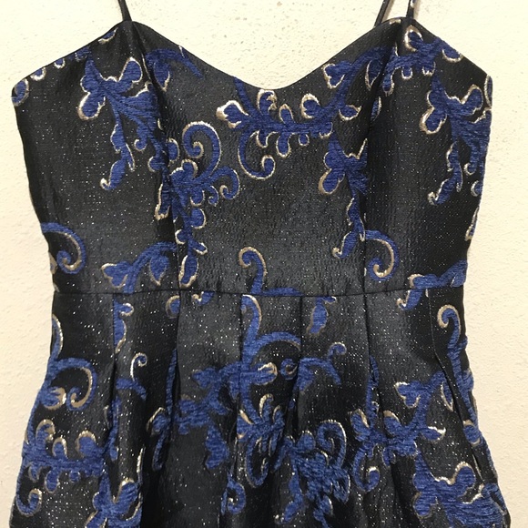 Badgley Mischka Vienna Metallic Brocade Dress New - Picture 4 of 8